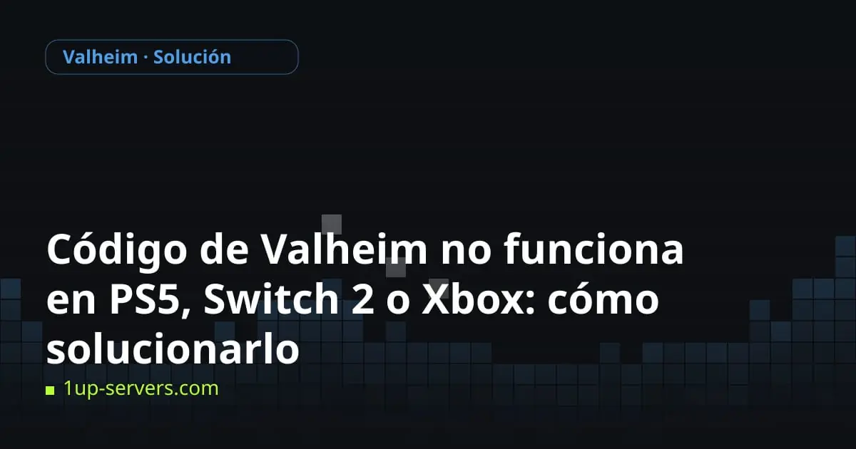 Pixel-block skyline in blue with the title Valheim Join Code Not Working (PS5, Switch 2, Xbox): How to Fix It